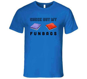 Check Out My Fun Bags Funny Cornhole Ladies T Shirt
