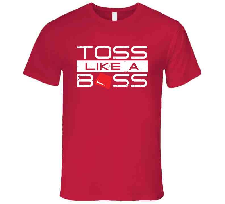 Toss Like A Boss Funny Cornhole T Shirt