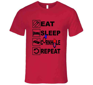 Eat Sleep Cornhole Repeat Favorite Pastime Game Sport Raglan T Shirt