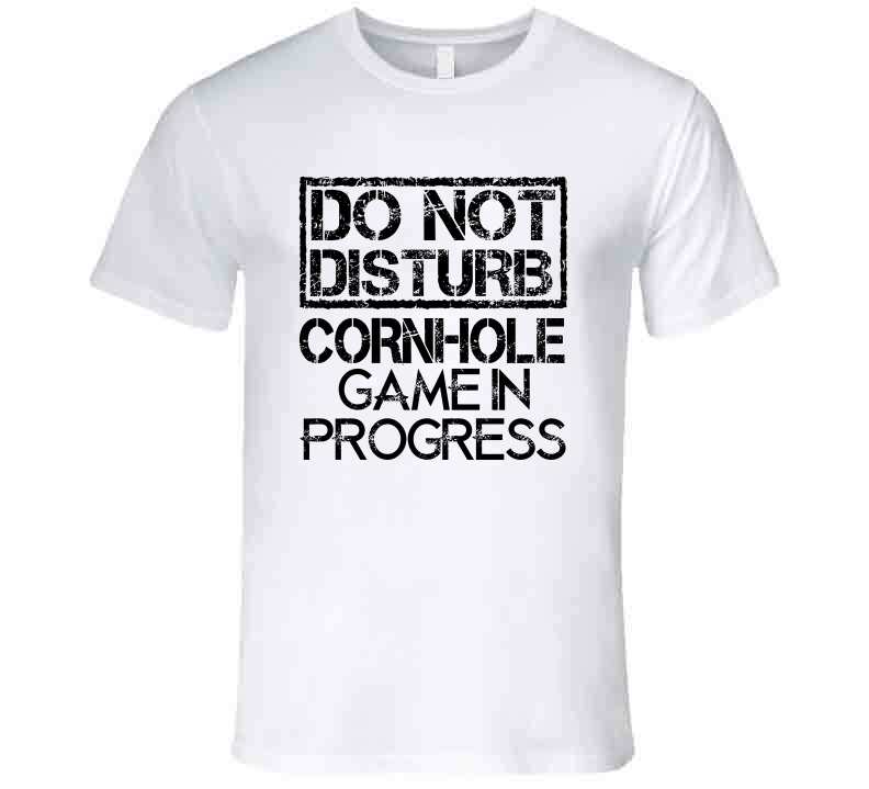 Cornhole Game In Progress Do Not Disturb Game Players Raglan T Shirt