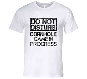 Cornhole Game In Progress Do Not Disturb Game Players Raglan T Shirt