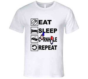 Eat Sleep Cornhole Repeat Favorite Pastime Game Sport Raglan T Shirt