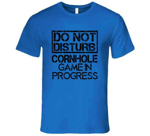 Cornhole Game In Progress Do Not Disturb Game Players Raglan T Shirt