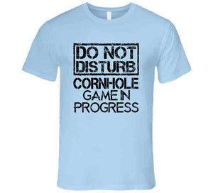 Cornhole Game In Progress Do Not Disturb Game Players Raglan T Shirt