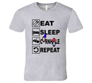 Eat Sleep Cornhole Repeat Favorite Pastime Game Sport Raglan T Shirt