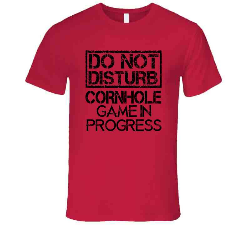 Cornhole Game In Progress Do Not Disturb Game Players Raglan T Shirt