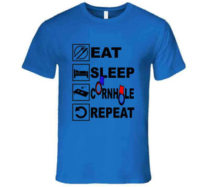 Eat Sleep Cornhole Repeat Favorite Pastime Game Sport Raglan T Shirt